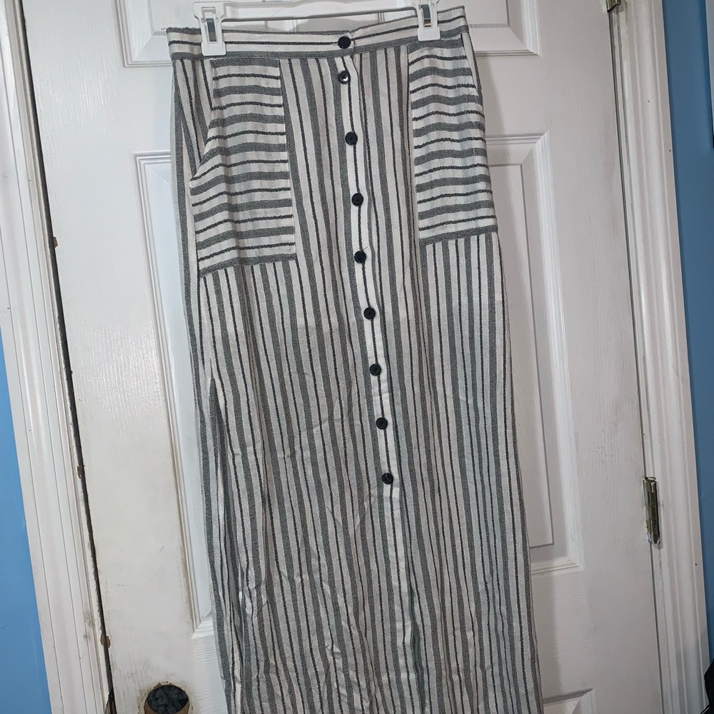 Striped maxi skirt